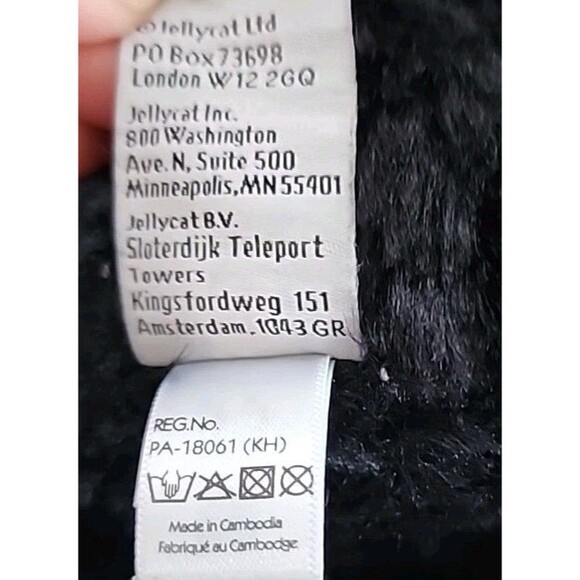 Jellycat Smuffle Cat RETIRED HTF Plush Black White Tuxedo Kitten Floppy 14" - Picture 6 of 6